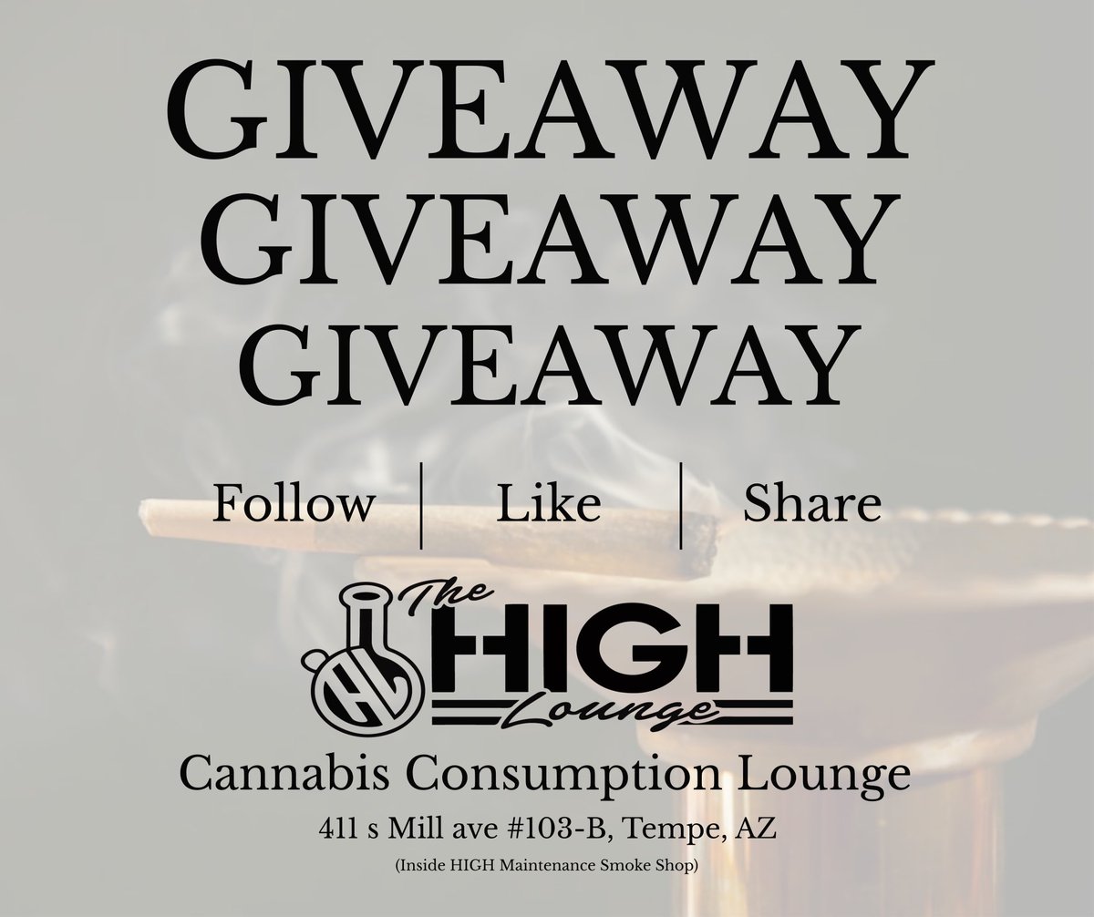 TheHIGHLoungeX's tweet image. GIVEAWAY‼️‼️
FOLLOW, LIKE & SHARE to WIN‼️
Prize is a SMOKE OUT for FOUR at a time of your choice in the month of JULY‼️
Must also follow @SirHIGHx 😁
Winner at 7:10p • 7/21