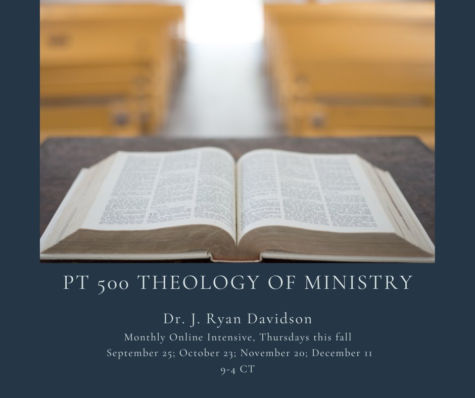 IRBS_1689's tweet image. Coming this fall, Theology of Ministry with Dr. Davidson. This class is a requirement for the MDIv and for the Certificate of Reformed Baptist Studies. Registration is open now.