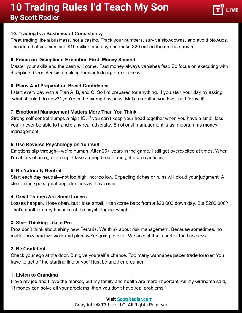 RedDogT3's tweet photo. 10 Trading Rules I'd Teach My Son

What's #11? https://t.co/tCr9EsieaS