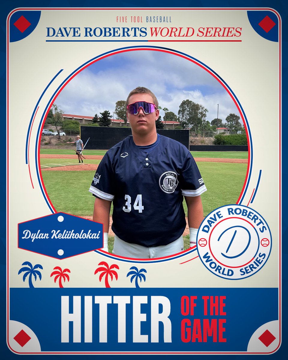Five Tool California (@fivetoolca) on Twitter photo #DaveRobertsWS F: <a href="/TB_SoCalTeams/">TB Socal Baseball</a> 2027 9, NorCal Cardinal 2027 1
PoG: <a href="/ryan_see10/">Ryan</a> 4 IP, 2K, 3H, ER
Hitter: <a href="/DylanKK34/">Dylan Keliiholokai</a> 1-3, HR, RBI, R #DaveRobertsWS F: <a href="/TB_SoCalTeams/">TB Socal Baseball</a> 2027 9, NorCal Cardinal 2027 1
PoG: <a href="/ryan_see10/">Ryan</a> 4 IP, 2K, 3H, ER
Hitter: <a href="/DylanKK34/">Dylan Keliiholokai</a> 1-3, HR, RBI, R