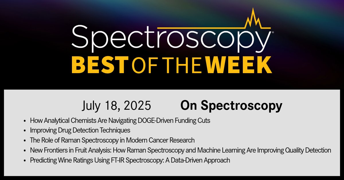 SpectroscopyMag's tweet image. Top articles published this week include an interview about drug detection techniques, a feature about how funding cuts are impacting chemists, and a compilation of articles about how Raman spectroscopy is being used in cancer diagnostics.
Read more: hubs.li/Q03xVpVH0