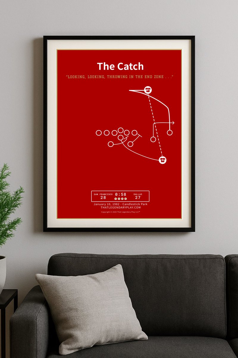 joeykent's tweet photo. A fingertip grab that changed the course of football history.

Montana to Clark. 58 seconds left.
And with it—San Francisco’s rise to greatness.

Own the moment that started it all. 🏈📍

#ThatLegendaryPlay #TheCatch #49ers 
https://t.co/FNd2Fjwu7g https://t.co/rkbH8tQVxM