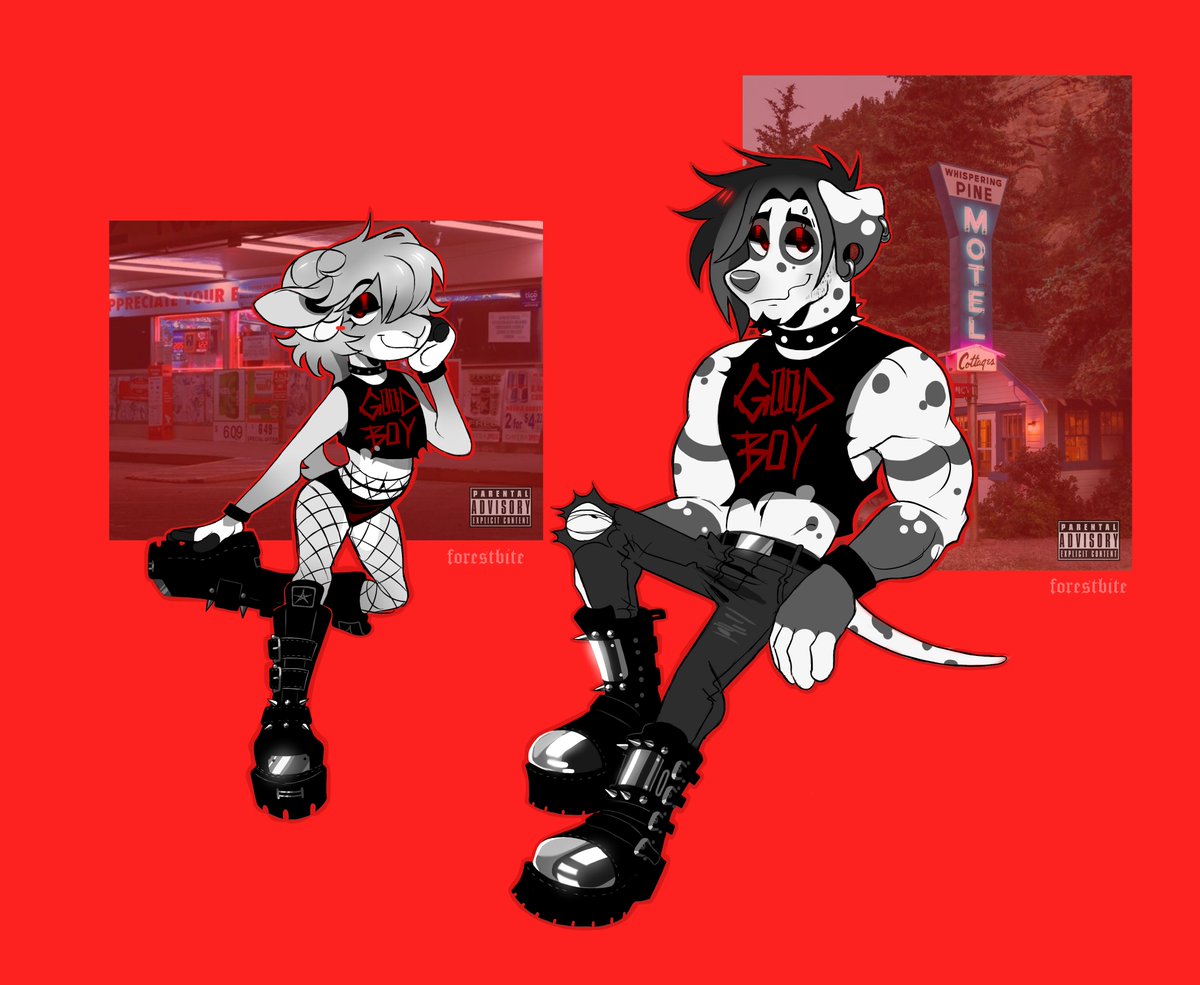 Just a couple of cute metal critters looking real good together. We work hard, we rock harder

Looking cute with <a href="/spottyfixxx/">🔞 N A X 🔞</a> 

Metal Critter art by <a href="/ForestBite/">🦌 ☽ ↟ 𝔰 𝔥 𝔞 𝔫 𝔢 ↟ ☾ 🐕</a> 

#furry #furryart #RamFemboy #DalmatianStud