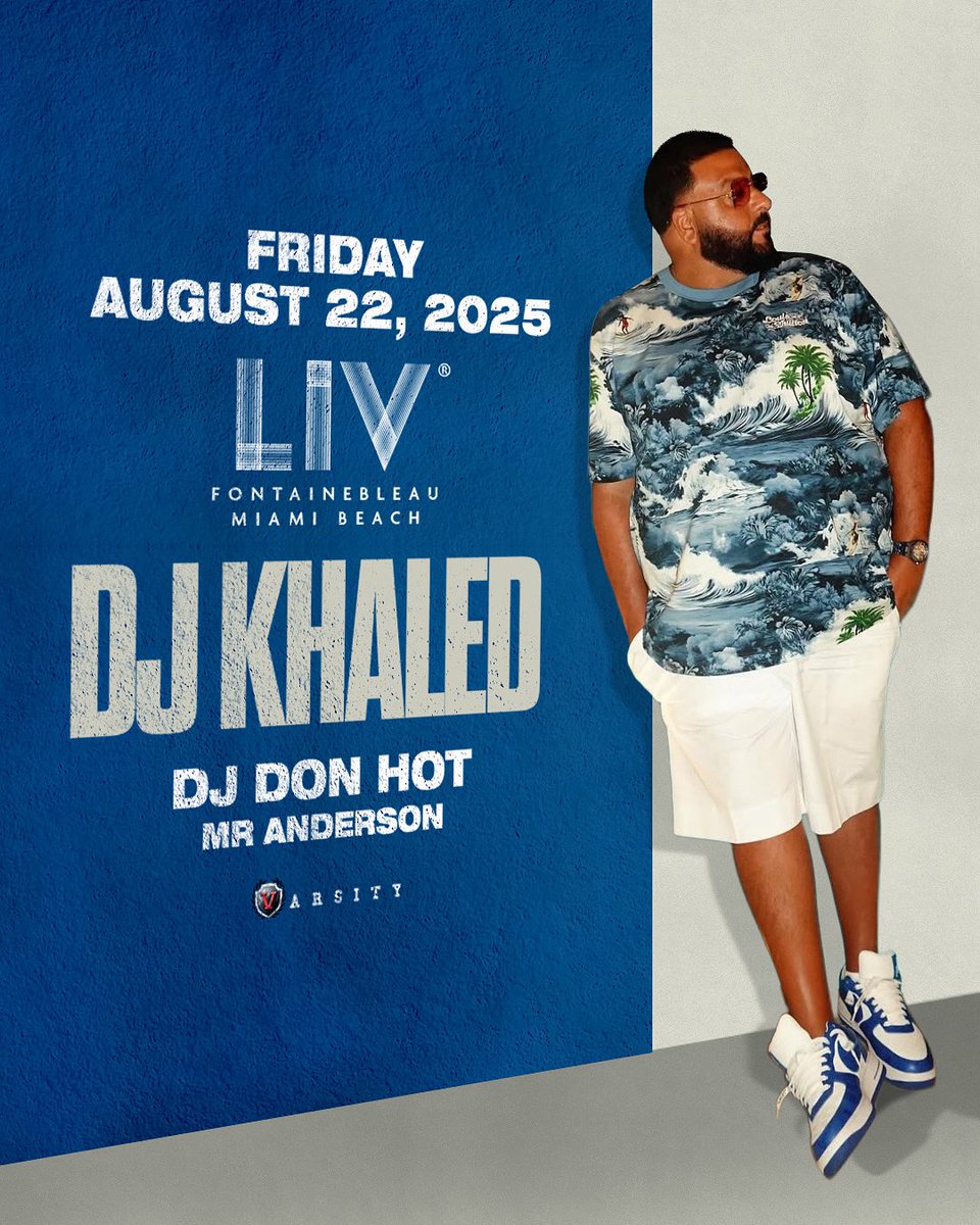 Anotha one with <a href="/djkhaled/">DJ KHALED</a> Friday August 22nd 😲 🏆

🎟️ livnightclub.com/miami/events