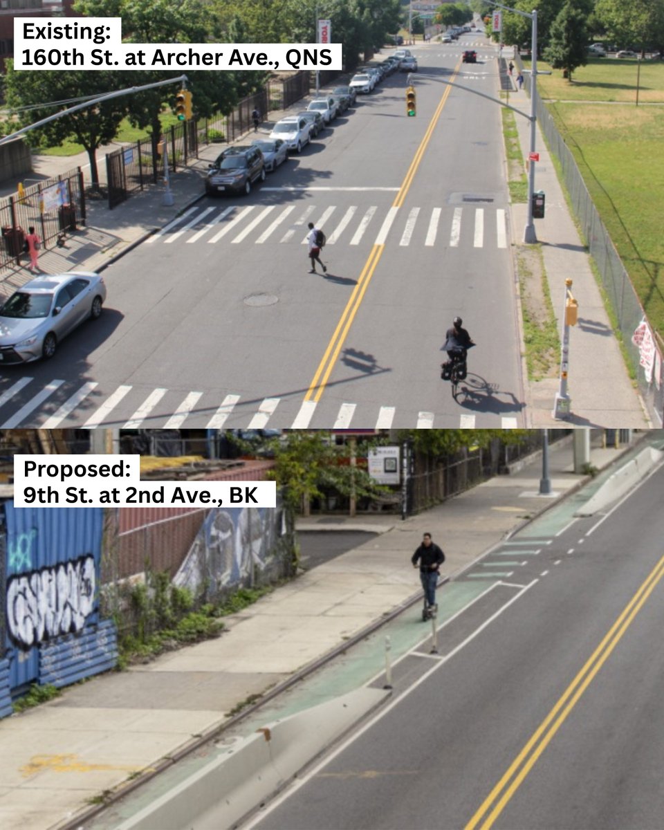 NYC_DOT's tweet image. Starting this month, NYC DOT will implement safety improvements on 160th St (90th Ave to Linden Blvd) in #Queens. This work will:
🚶♂️Improve visibility
🚗Reduce traffic
👩🦯Increase safety
🔗Improve connections
