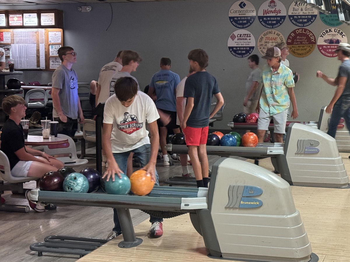 The boys have worked their tails off this summer!  Thank you to Sunset Bowl in York for the use of the bowling alley.  We are fortunate to have a quality bowling venue in the York community, that can host entire teams and multiple families.  #itsabouttheY