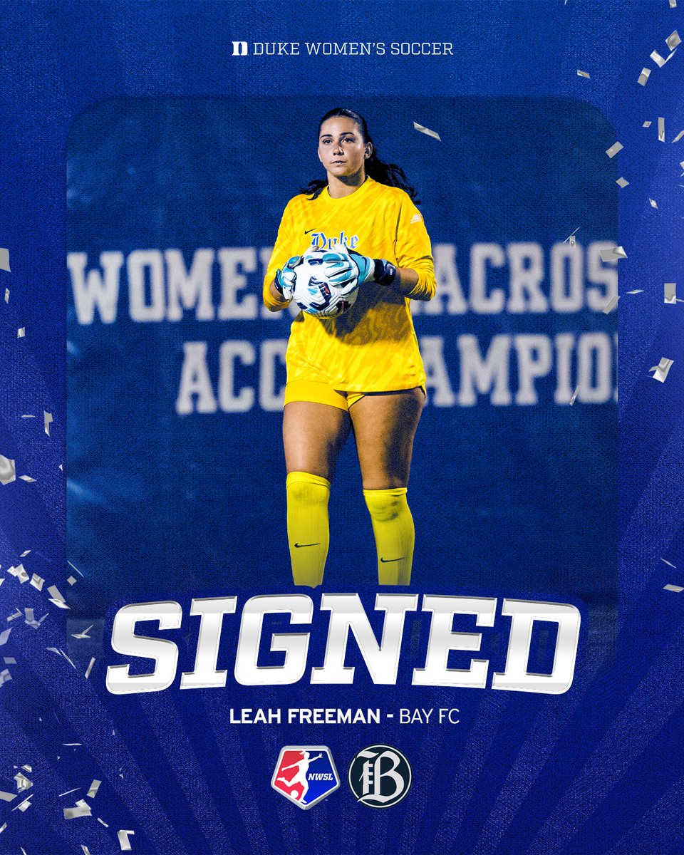 DukeWSOC's tweet image. Leah is headed to @wearebayfc!! 

#ProDuke | @LeahFreeman01