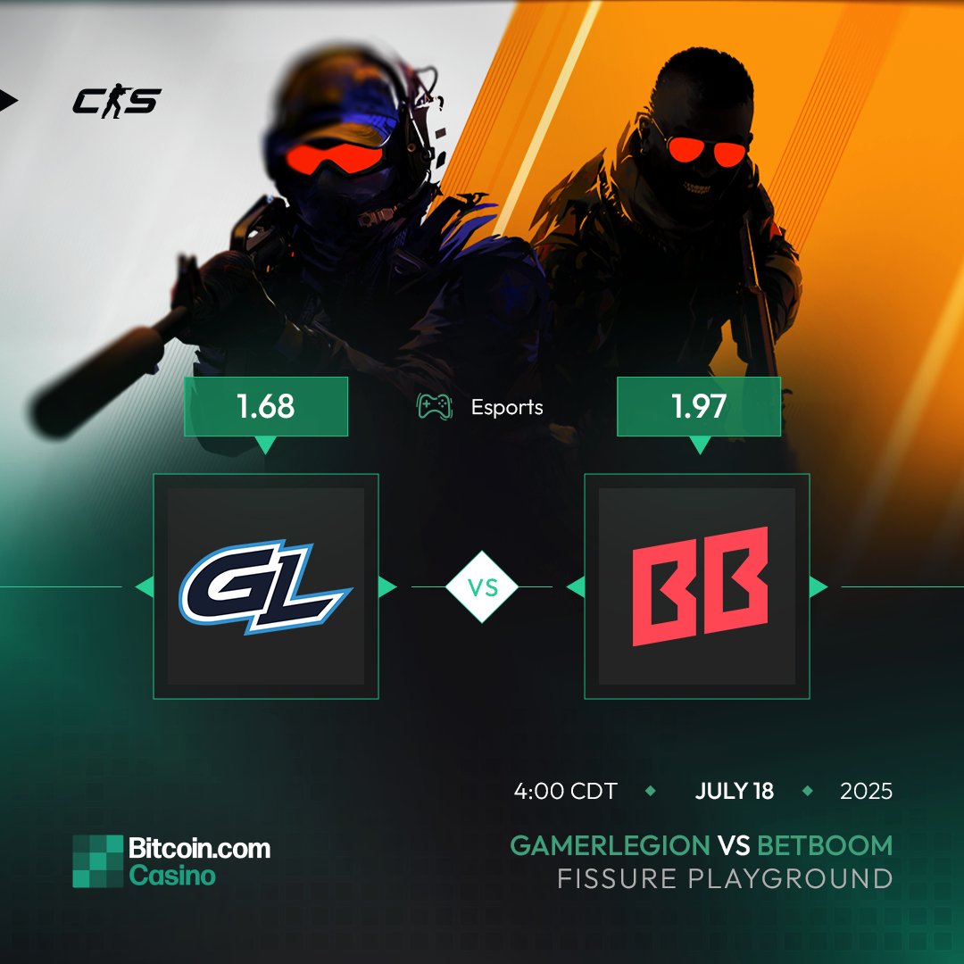 BTComCasino's tweet image. More CS2 matches: #FissurePlayground
@GamerLegion vs @BetBoomTeam
🔞Bet Responsibly