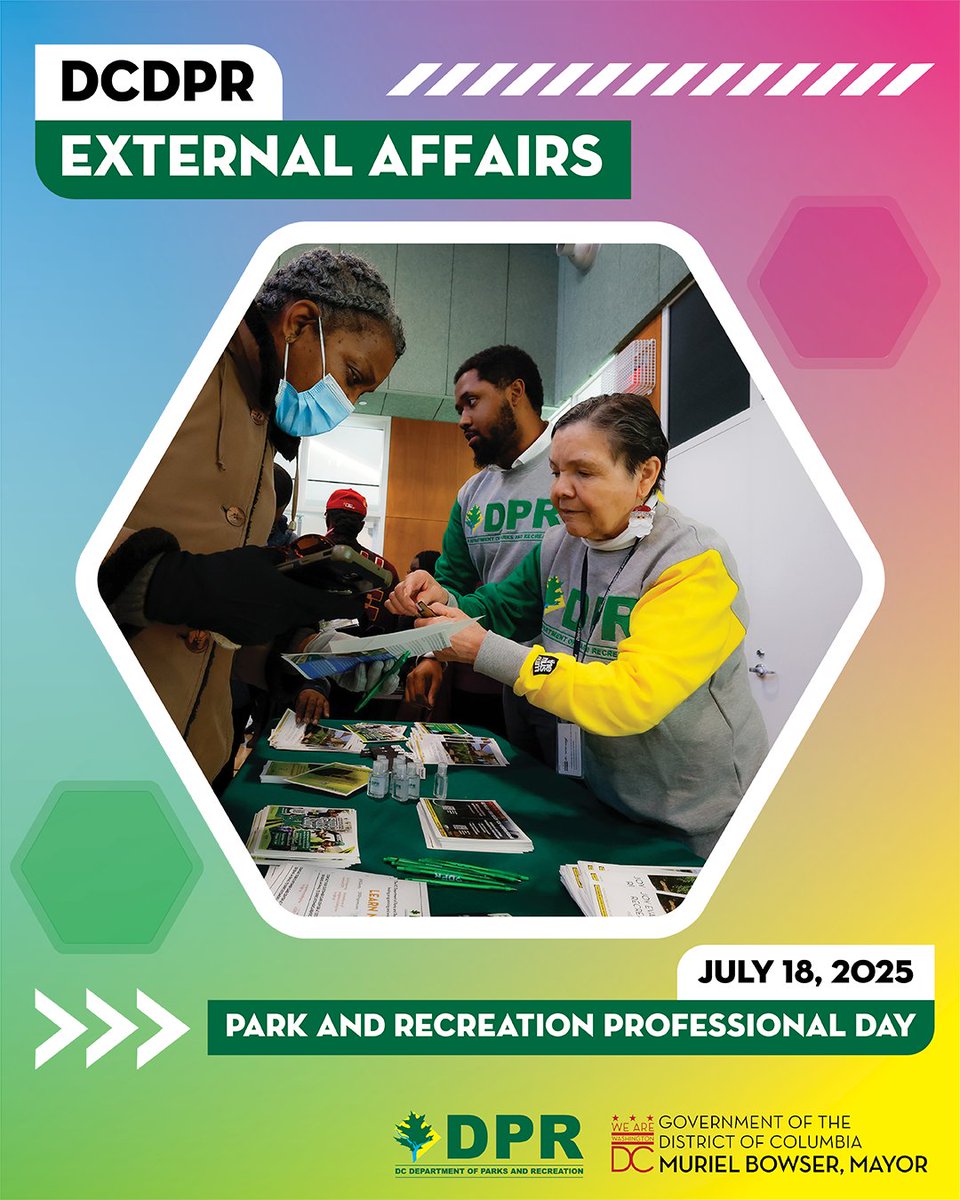 DCDPR's tweet image. Shoutout to our External Affairs team โ leading community engagement on projects, repping DPR at events and ANC meetings, and spreading the word that #WePlayTooMuch! ๐๏ธ๐ฃ๏ธ
THANK YOU for keeping our neighbors informed and involved.
#NRPAParkAndRecDay #BuildTogetherPlayTogether