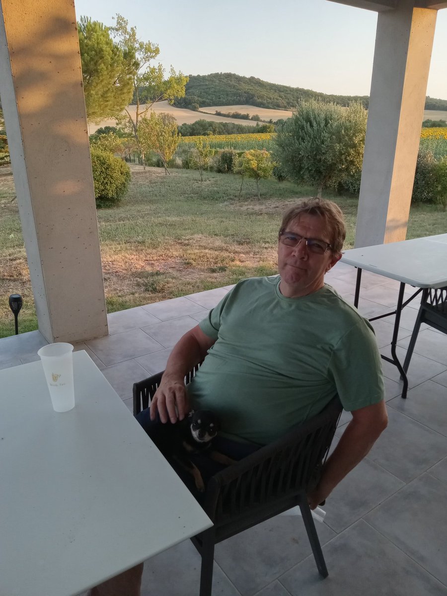 Hubby making friends