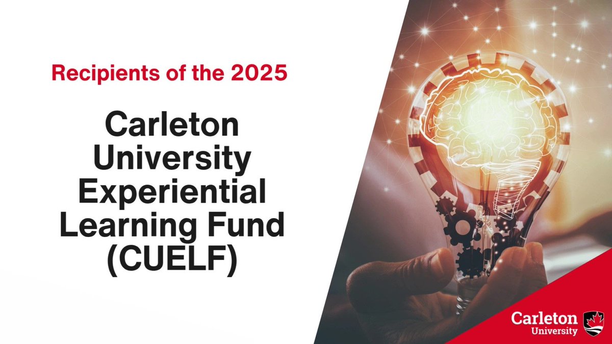Carleton University Teaching & Learning Services (@cu_teaching) on Twitter photo Fourteen projects have been awarded funding through CUELF to create and enhance experiential learning opportunities at <a href="/Carleton_U/">Carleton University</a>. Learn more about the projects and how they will impact the learning experience for our undergraduate and graduate students: buff.ly/nLnsDCW Fourteen projects have been awarded funding through CUELF to create and enhance experiential learning opportunities at <a href="/Carleton_U/">Carleton University</a>. Learn more about the projects and how they will impact the learning experience for our undergraduate and graduate students: buff.ly/nLnsDCW