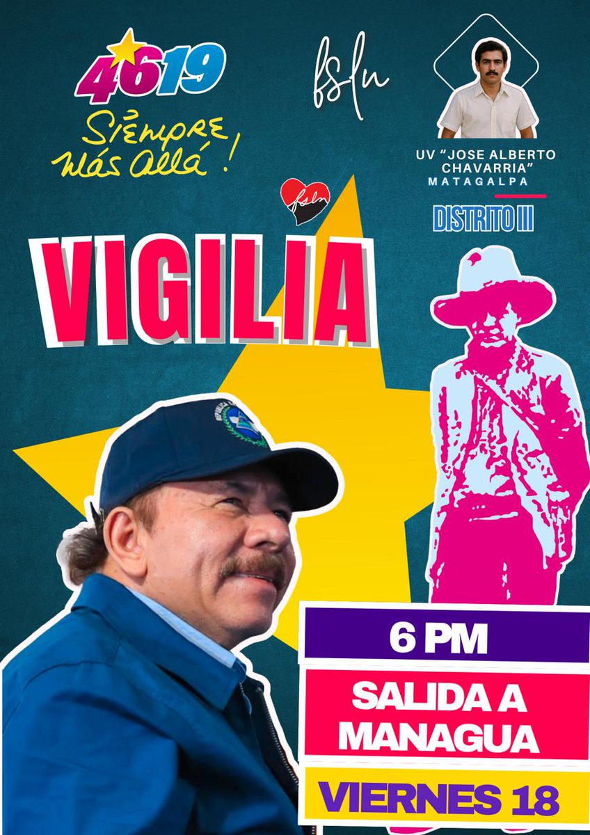 #Nicaragua 🇳🇮

En familia, todos nos reunimos en ña grandiosa "Vigilia Revolucionaria" celebrando el 46 Aniversario de la Revolución.

🎶 😎 ♥️🖤

<a href="/AlcMatagalpa/">Alcaldía Municipal de Matagalpa</a> 
<a href="/FloryCantoX/">Flor y Canto 🇳🇮</a> 
<a href="/QuenriM/">QuenriⓂ️</a> 

#4619SiempreMásAllá