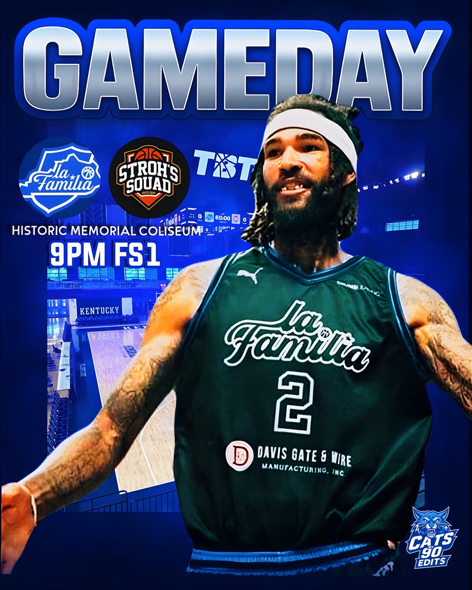 CATS BY 90 Edits (@catsby90edits) on Twitter photo <a href="/LaFamiliaTBT/">LaFamilia - Kentucky’s TBT Team</a>
LaFamilia vs Strohs Squad. 9PM tip.
Historic Memorial Coliseum.
Legends return. Blue runs deep.
#TBT2025 | #LaFamilia | #BBN <a href="/LaFamiliaTBT/">LaFamilia - Kentucky’s TBT Team</a>
LaFamilia vs Strohs Squad. 9PM tip.
Historic Memorial Coliseum.
Legends return. Blue runs deep.
#TBT2025 | #LaFamilia | #BBN