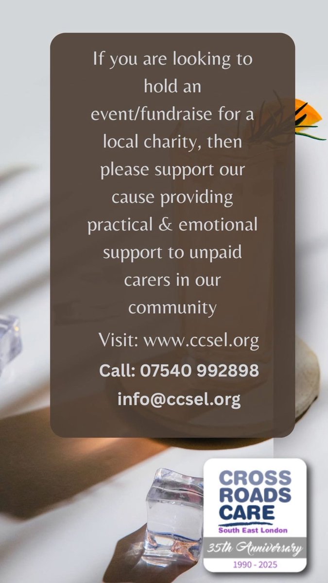 Fundraising income is vital for local carers charities like ourselves to sustain our operations &amp; extend our reach with unpaid carers and older people. 

If you are thinking of holding an event or have any business contacts then please ask them to consider supporting our cause.