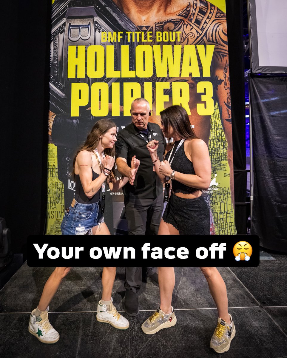 The perfect photo from an exciting #UFC318 face off 🔥 #OnlywithOnLocation