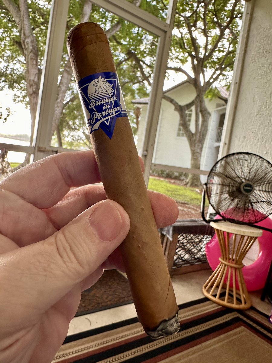 Stogie Chas is smoking Breakfast in Portugal. Rated with thumbs up! dojoverse.com/news-feed/p/69…