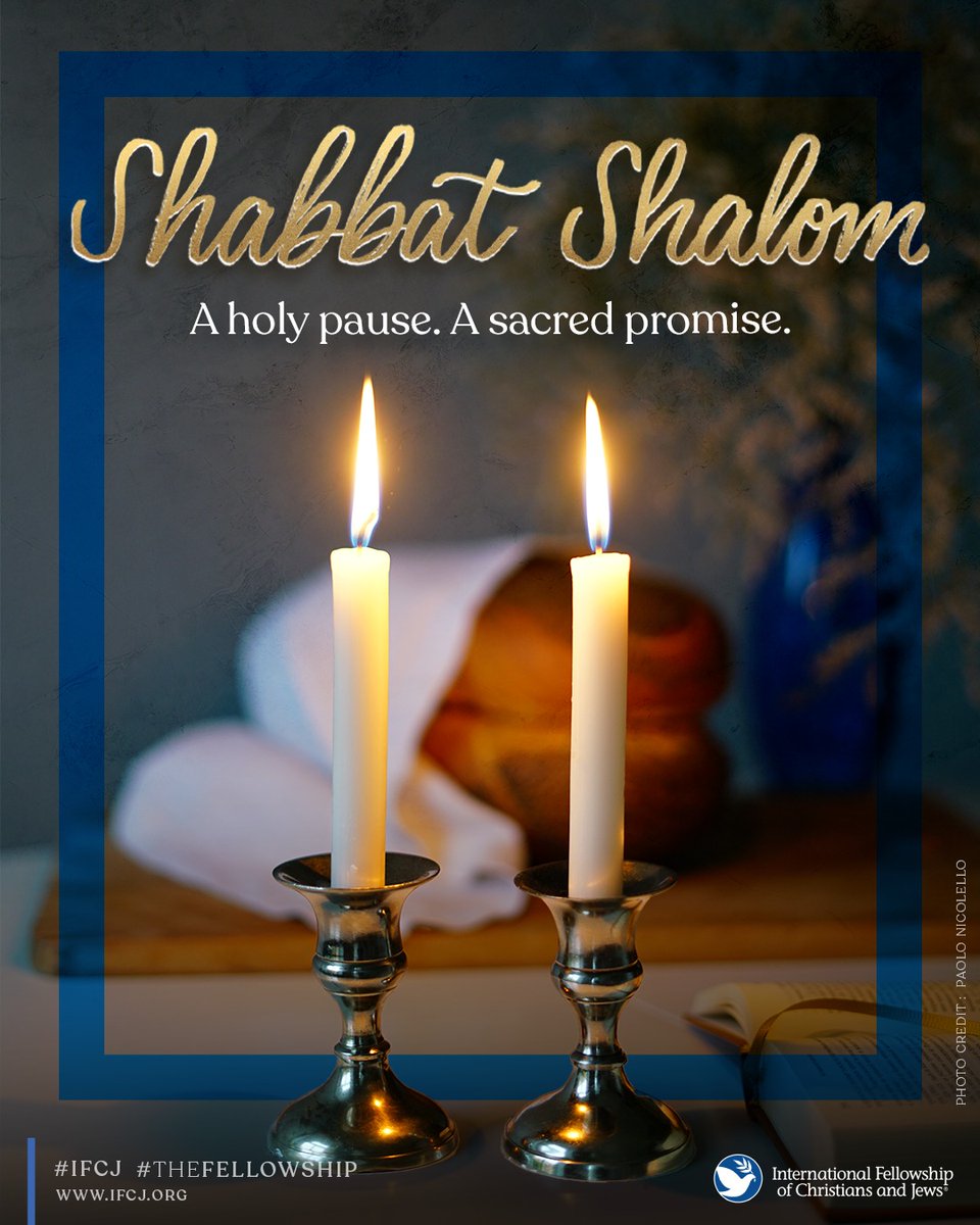 TheFellowship's tweet image. Tonight, as candles are lit across the world, we remember the beauty of God’s covenant. 🕯️
May this Shabbat fill you with hope, healing, and renewed strength.
Together, let’s rest in His promises.