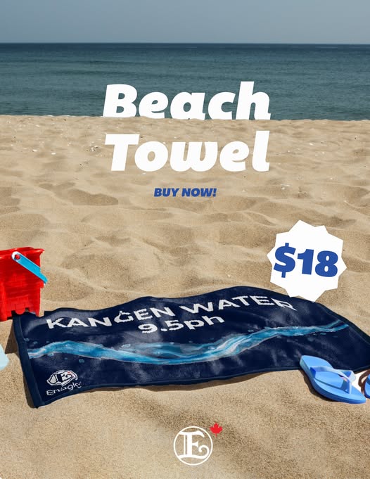 Buy our new beach towels now; they are perfect for enjoying the summer!
Available online at enagic.ca/.../promotiona….
#NewProduct #BeachTowel