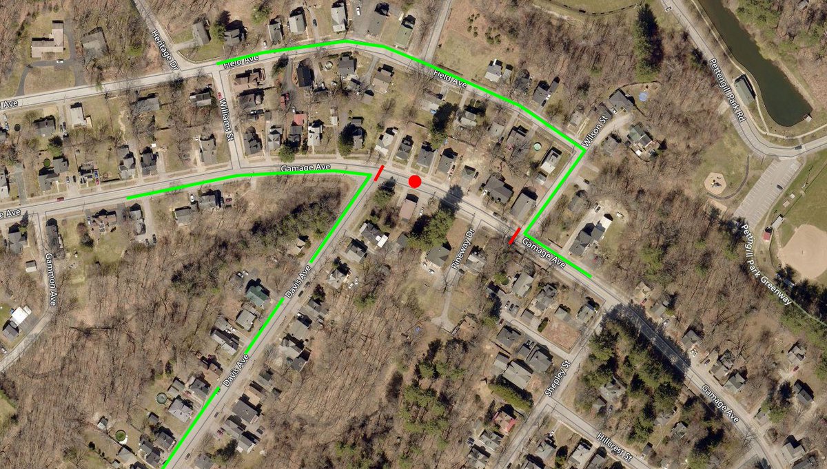 Heads up, Auburn: The team from Auburn Public Works will be repairing a sink hole in the area of 118 Gamage Ave this Monday, July 21. They will close the road at Wilson a&amp; Davis. Detour signage will be in place. Work will begin at 8AM and the road will be closed all day.