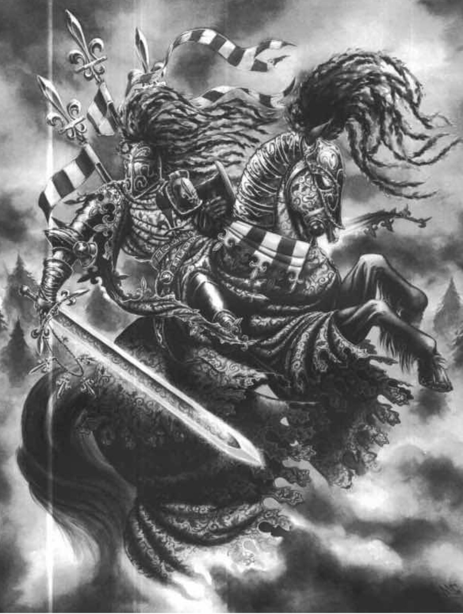 Pyrusmole's tweet photo. Last night I had the honor &amp; pleasure of participating in #SwordStein run by @stcaedmonstudio using his #KnightErrant system. I played The Green Knight, fey protector of all souls. Under the guise of Sir Rikard, I prevented ruin from falling to the Duchy of Rodsten.

AAR below: https://t.co/DvEnW9N3jY