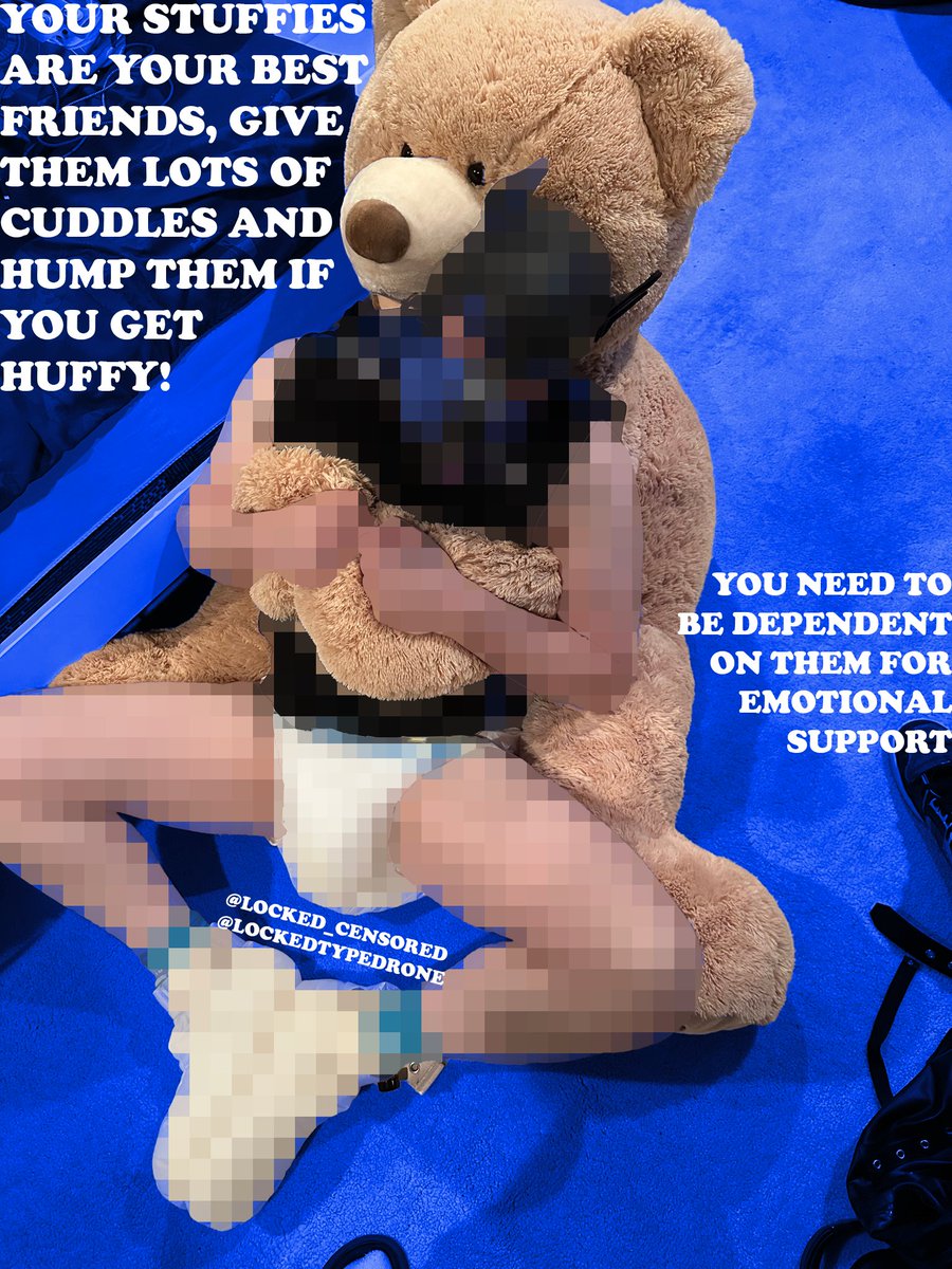 stuffies are super important, they don't even have to be kiddo-safe! unfortunately that diaper isn't kiddo-safe if it's not censored.

📸: @lockedtypedrone