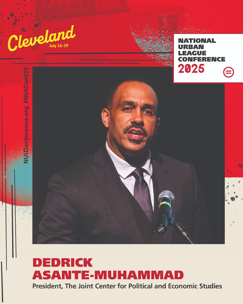 JointCenter's tweet image. Earlier today, Joint Center President @DedrickM joined the @NatUrbanLeague Conference for the 2025 Black Economic Agenda: Building Wealth in Uncertain Times.
Learn more and register at nulconference.org #NULConf25