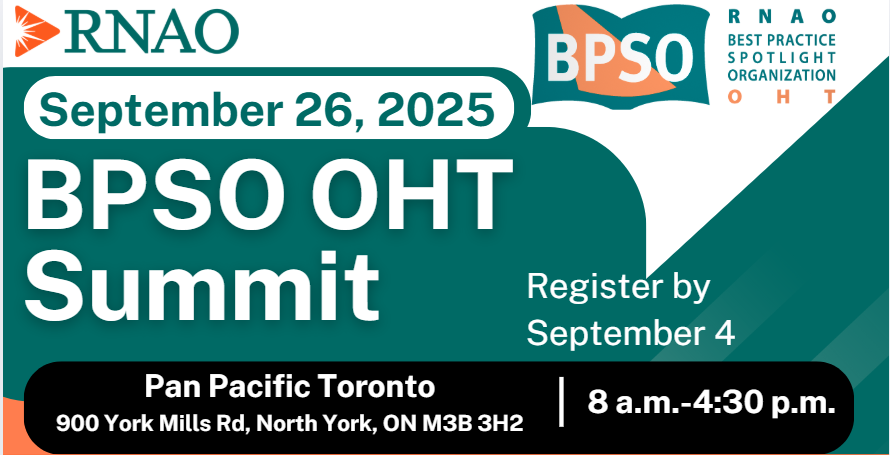 RNAO (@rnao) on Twitter photo The 2025 #BPSOOHTSummit is coming Sept. 26, 2025.
Connect with teams driving best practices across Ontario Health Teams.
#StayTuned for registration info! Open to all OHTs!
#EvidenceInAction #OHTs #BPSOOHT @DorisGrinspin The 2025 #BPSOOHTSummit is coming Sept. 26, 2025.
Connect with teams driving best practices across Ontario Health Teams.
#StayTuned for registration info! Open to all OHTs!
#EvidenceInAction #OHTs #BPSOOHT @DorisGrinspin
