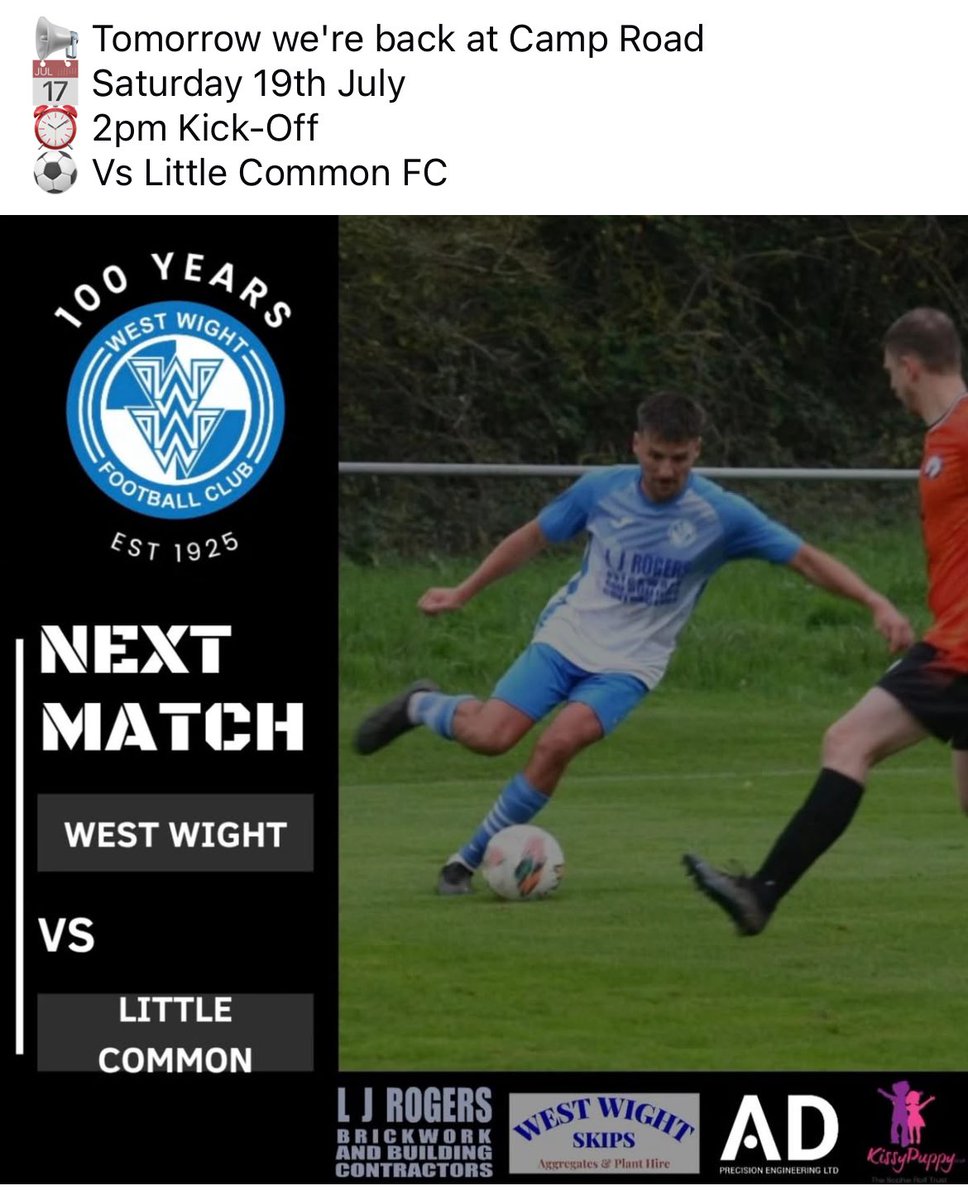 westwightfc's tweet photo. Looking forward to hosting @littlecommonfc tomorrow https://t.co/QasUryaHmZ