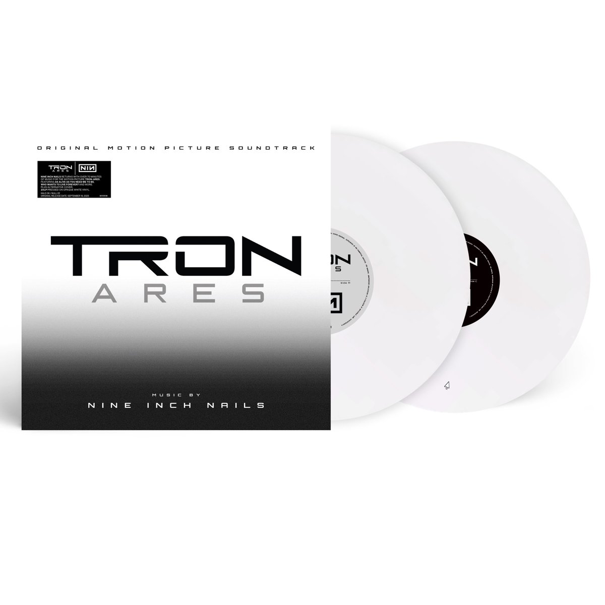 Ready for some new Nine Inch Nails music? Well here you go, coming 9/19 is their soundtrack to Tron: Ares, which we'll have on white #vinyl. (The movie will be in theaters October 10, and the trailer is on Youtube now.) Vinyl Preorder right here: vist.ly/3yegk