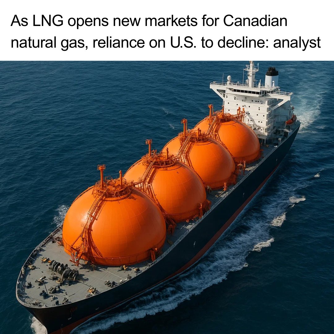 ESF_Canada's tweet image. With the first two cargoes now shipped from @lngcanada , Canadian LNG is reaching international buyers for the first time, a turning point in how we trade energy.
For decades, Canada relied on a single customer, as nearly all of Canada's gas exports went to the U.S. by pipeline.…