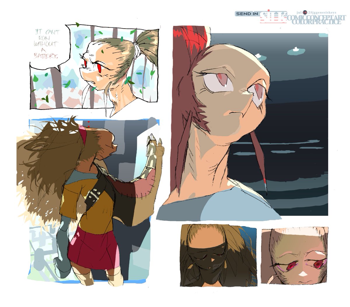 JGGenesisKeys's tweet image. ' send in Silk '
Color practice / comic concept art by JG GenesisKeys.
