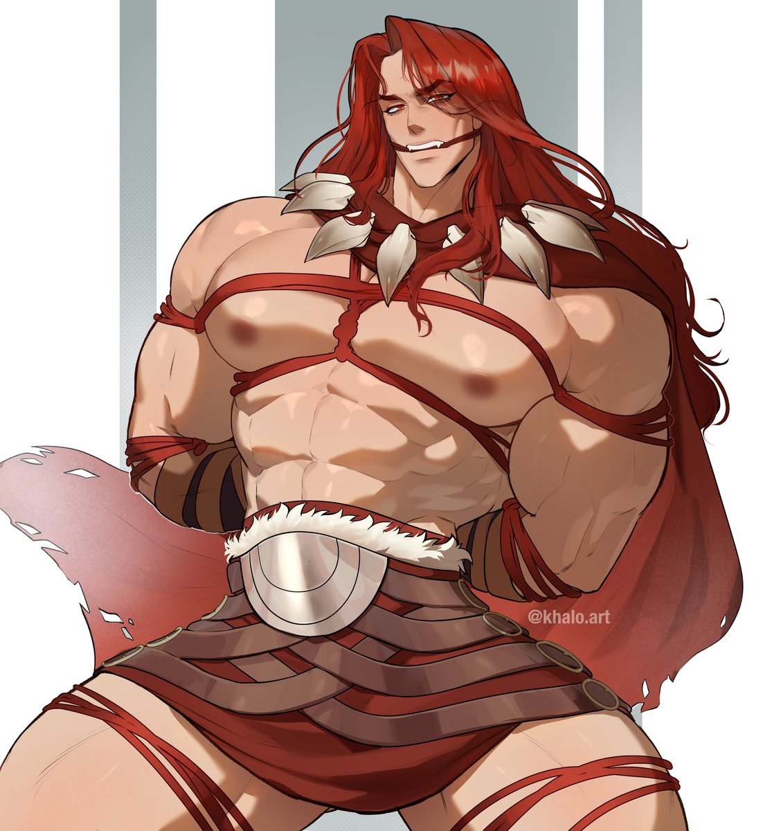 khaloart's tweet photo. Red head power 
Commission 
#oc #bara https://t.co/YbKP2BdwPA