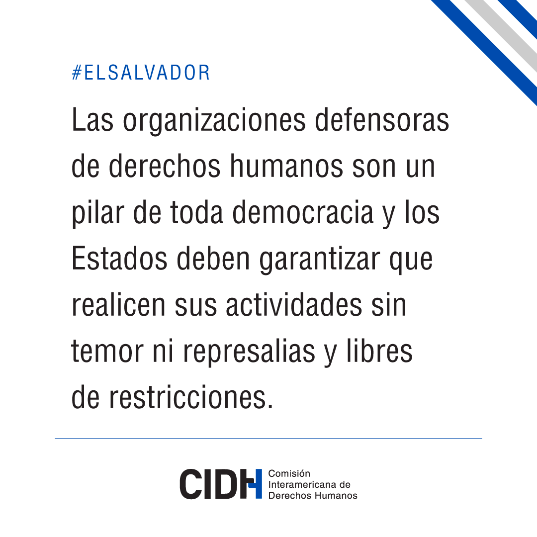CIDH's tweet image. #ElSalvador: #CIDH observa con preocupación la suspensión de las operaciones de @Cristosal tras 25 años en el país. La organización de derechos humanos indicó que la criminalización de personas defensoras y la imposición de la Ley de Agentes Extranjeros le impedirían continuar…