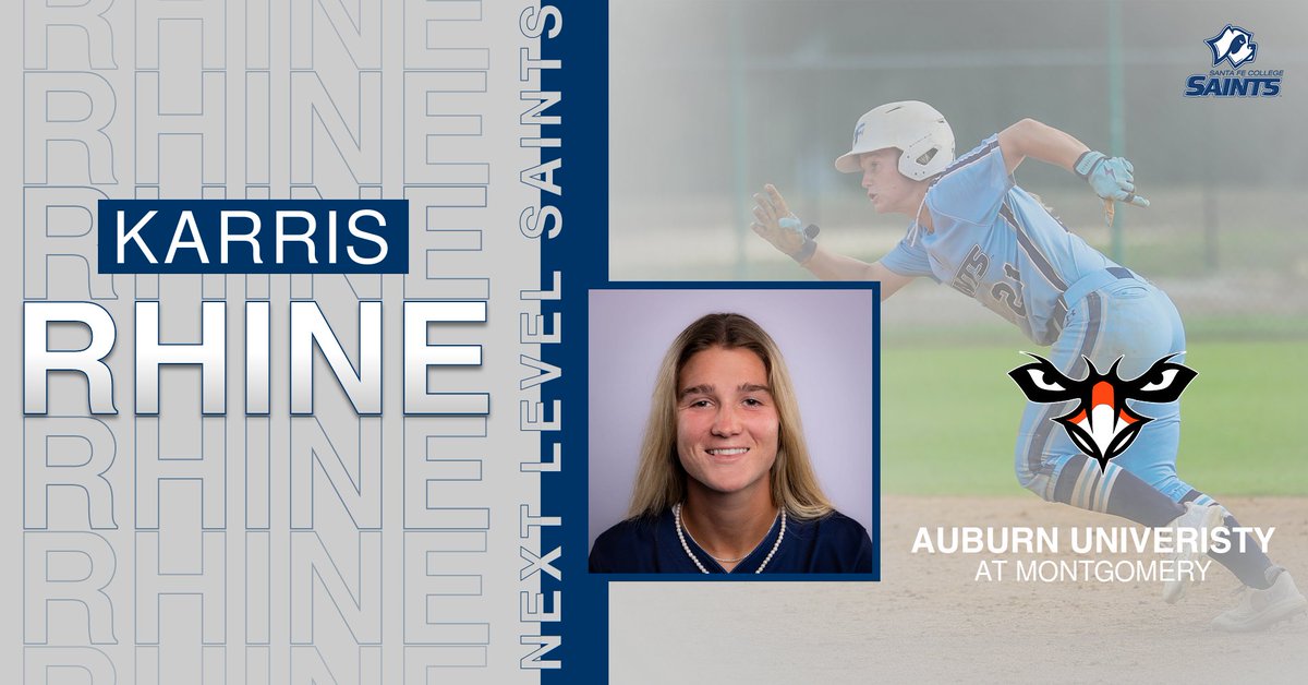 Karris Rhine has officially signed to Auburn University at Montgomery!

Story: santafesaints.com/sports/sball/2…

#SicEmSaints