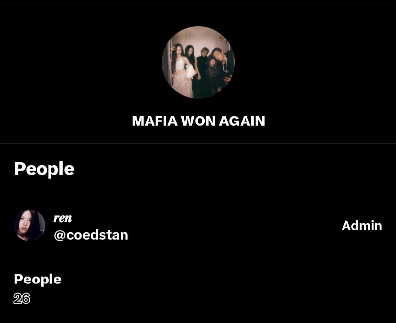 WE NEED PEOPLE FOR OUR MAFIA GAME GC

- THIS IS A TALKING GC AS WELL BUT IT'S MAINLY FOR THE GAME 
- ONLY COME IF U WANNA PLAY 
- BE RESPECTFUL 
- LIKE OR COMMENT TO BE ADDED