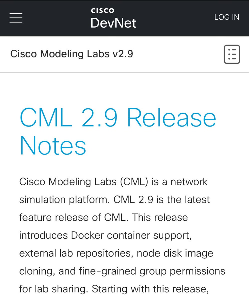 Cisco Modeling Labs 2.9.0 has been released. Container support, external lab repositories, extended permission management, custom terminal fonts and more.