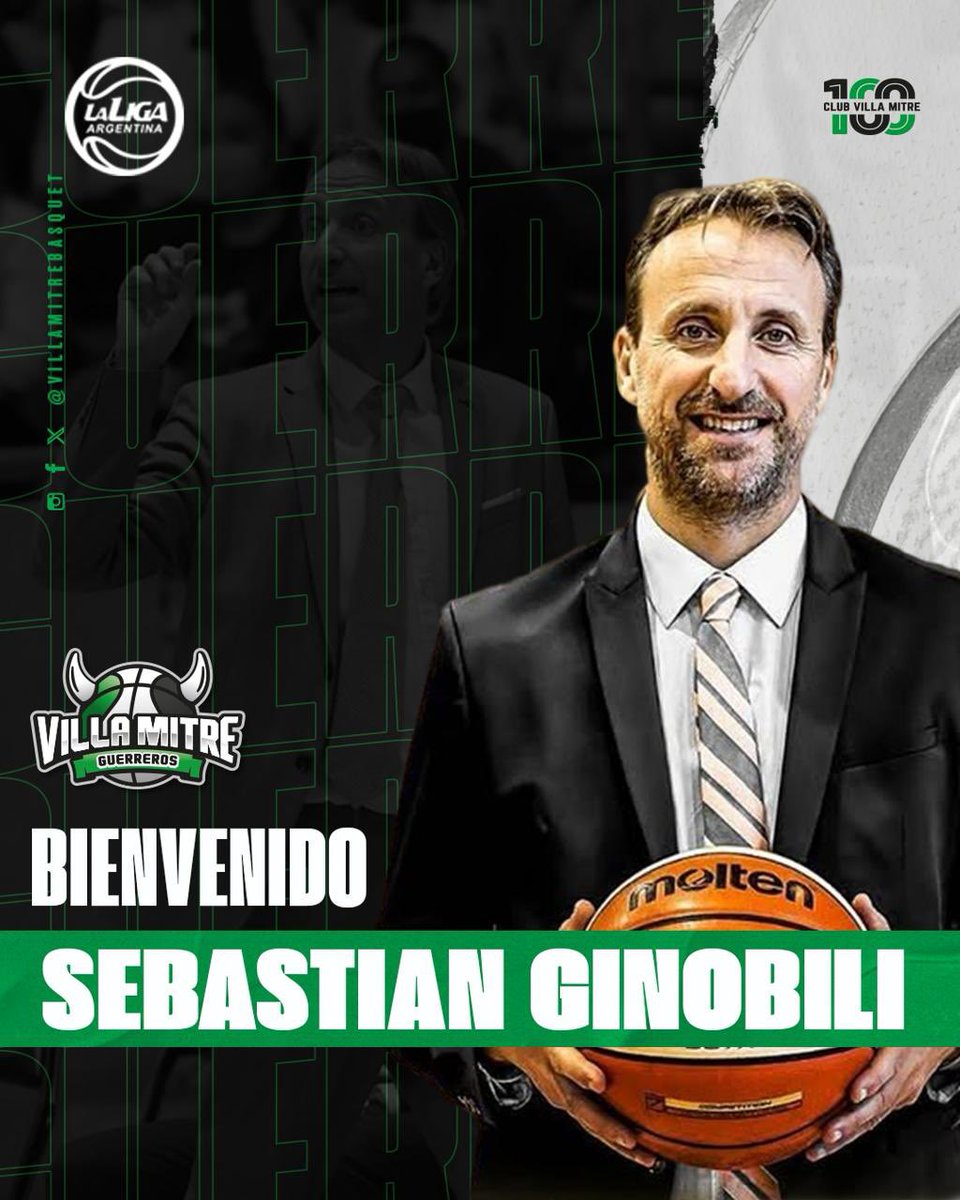 Club Villa Mitre (@villamitrebb) on Twitter photo 🏀 #LigaArgentina
🫡 Jerarquía y experiencia para conducir a nuestros Guerreros en una nueva temporada de <a href="/LigaARGbasquet/">La Liga Argentina</a>
Bienvenido Sebastián Ginobili y lo mejor para este proceso que inicia.
💪🏼 ¡Vamos Sepo!
#GuerrerosdeLiga
#ElClubdelaCiudad 🇦🇪 🏀 #LigaArgentina
🫡 Jerarquía y experiencia para conducir a nuestros Guerreros en una nueva temporada de <a href="/LigaARGbasquet/">La Liga Argentina</a>
Bienvenido Sebastián Ginobili y lo mejor para este proceso que inicia.
💪🏼 ¡Vamos Sepo!
#GuerrerosdeLiga
#ElClubdelaCiudad 🇦🇪
