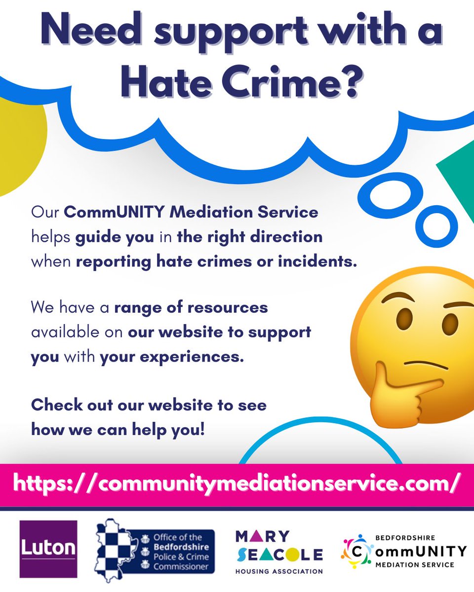 Need support reporting a hate crime or incident? CommUNITY Mediation is here to guide you in the right direction. You're not alone. 💬✨

👉 communitymediationservice.com

#HateCrimeSupport #CommunityMediation #YouAreNotAlone