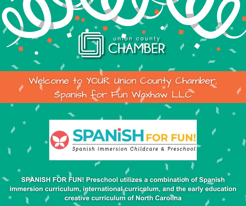 We are excited to welcome SPANISH FOR FUN! as a new member of YOUR Union County Chamber. We're grateful to partner with you! Learn more about them at bit.ly/4nXe50m.