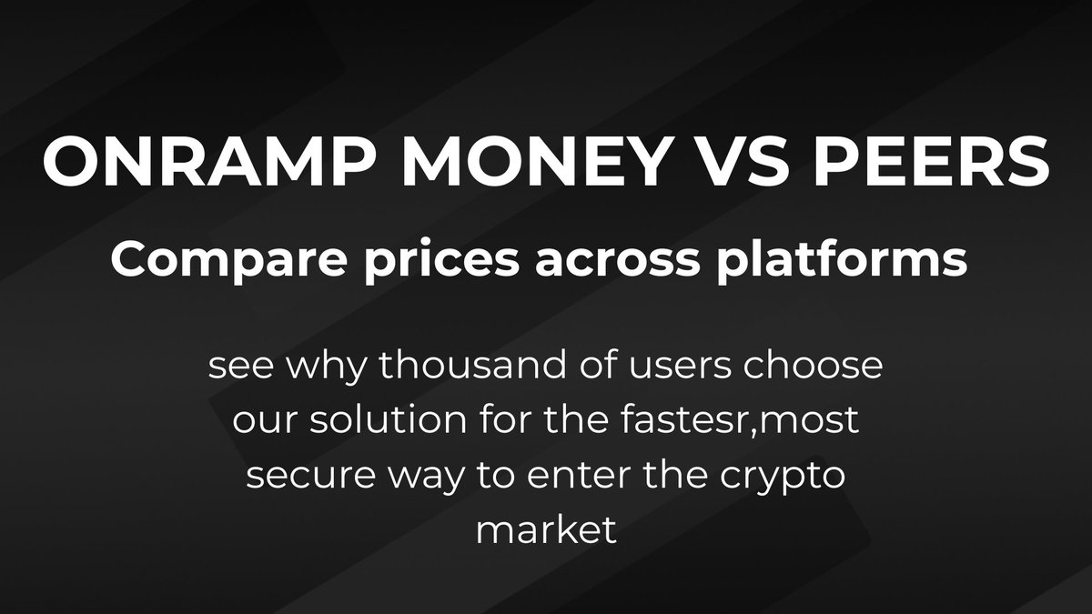 Intisar (@intisar__193) on Twitter photo Tired of complex crypto platforms and hidden fees? ๐ต๏ธโโ๏ธ
At <a href="/onrampmoney/">Onramp Money</a>, we're not just about great rates; we're about a seamless and secure experience.
Our new price comparison page shows you exactly why Tired of complex crypto platforms and hidden fees? ๐ต๏ธโโ๏ธ
At <a href="/onrampmoney/">Onramp Money</a>, we're not just about great rates; we're about a seamless and secure experience.
Our new price comparison page shows you exactly why
