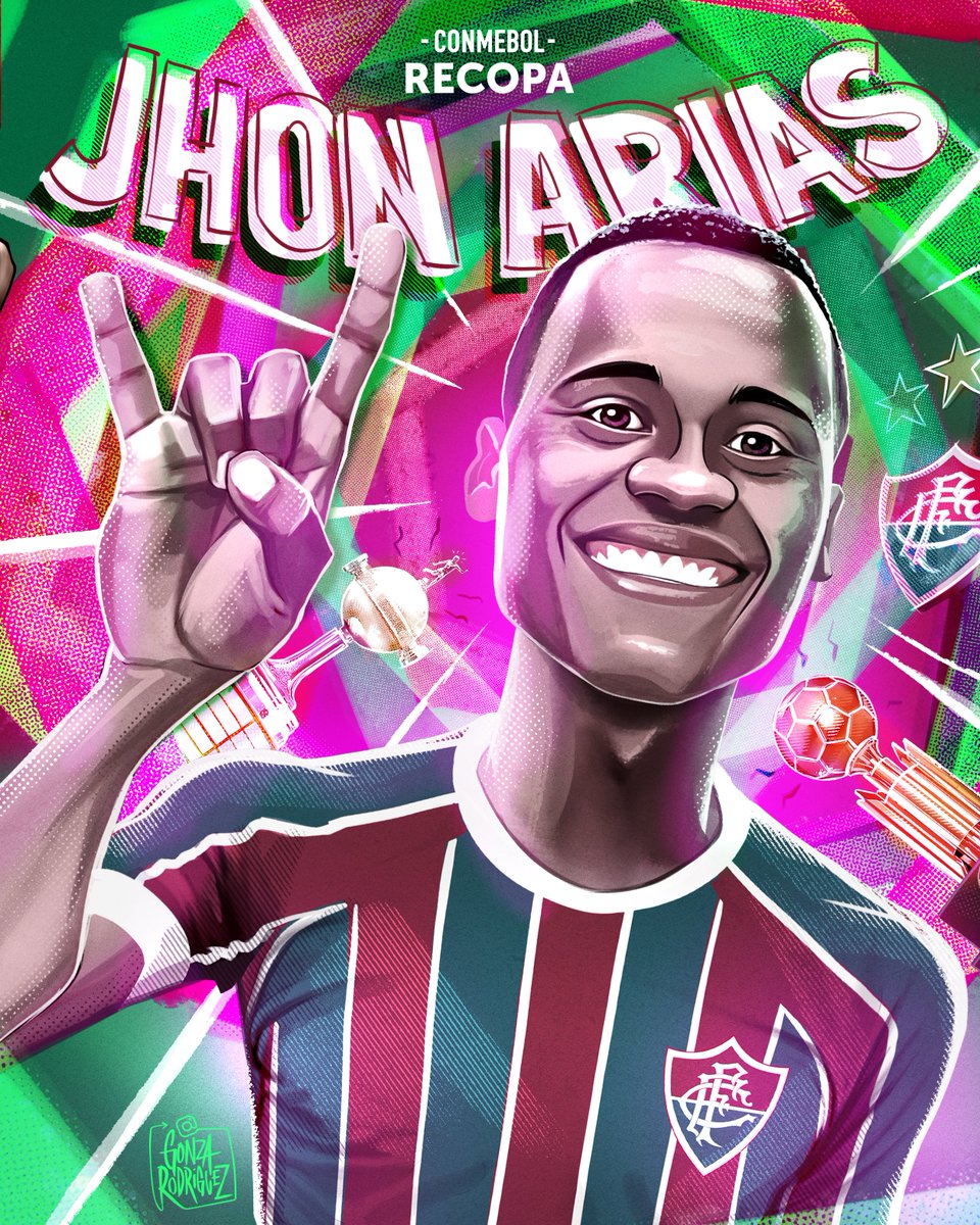 ConmebolRecopa's tweet image. 🤘🏿 Tá na história, Jhon Arias!
🇭🇺 @FluminenseFC ⭐️
🏆 CONMEBOL #Recopa 2⃣0⃣2⃣4⃣