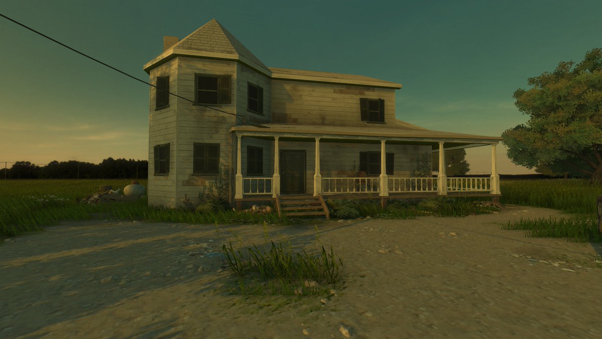 HorrorUntitled's tweet image. I built a set of the farmhouse being constructed just for an old photograph the player can find lol