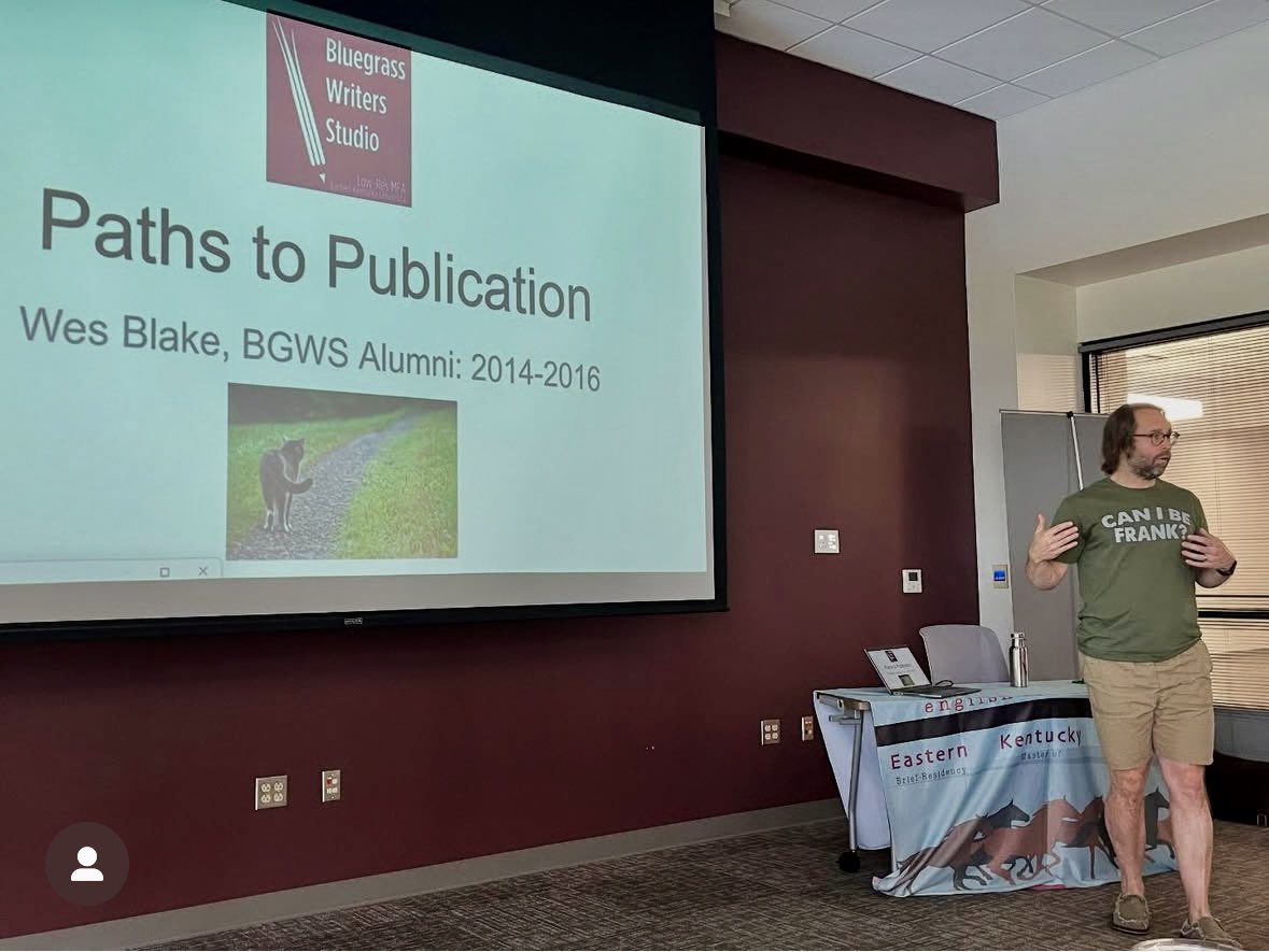 wesblake_'s tweet photo. Loved taking with Bluegrass Writers Studio MFA students at their summer res at EKU about paths to publication. The students were so engaged, thoughtful, dedicated, and kind. Be on the lookout for their books!
#bluegrasswritersstudio #mfa #creativewriting #pathstopublication https://t.co/fzH0mBsgbf