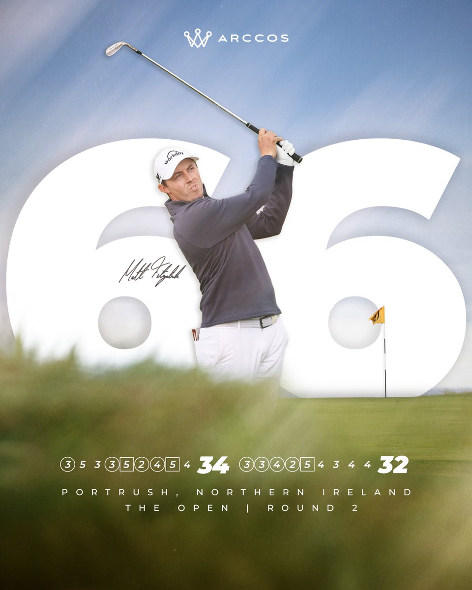 Fitzpatrick fires a 66! 🔥 Fueled with data and strategy Matt is making #TheSmartPlay for every shot, as he chases the Claret Jug! 🏆