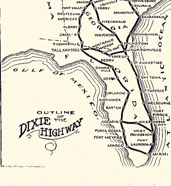MyFDOT's tweet image. In the early days of the automobile and before the adoption of the U.S. highway system, states had an informal network of marked routes called “auto trails”. Marked with colored bands on utility poles, these auto trails helped guide travelers along their routes. In Florida,…