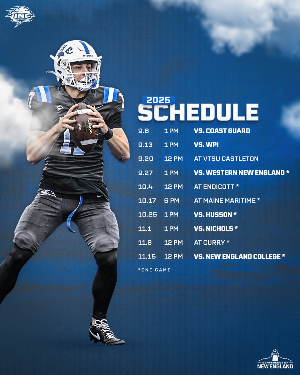 UNE Athletics (@unesports) on Twitter photo 50 days to <a href="/UNEfootball/">University of New England Football</a>'s opener! 🏈
Stay tuned through the coming weeks for more fall schedules!
#WeAreUNE | #StormOn 50 days to <a href="/UNEfootball/">University of New England Football</a>'s opener! 🏈
Stay tuned through the coming weeks for more fall schedules!
#WeAreUNE | #StormOn
