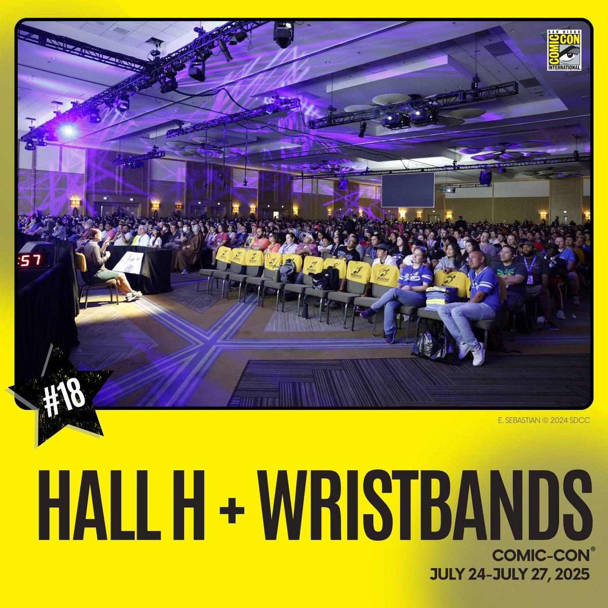 Comic_Con's tweet image. Hall H energy is unmatched, but before you line up, read up. Get wristband details, lineup locations, and important safety info before heading in. Click the Link to learn more bit.ly/411L6hU