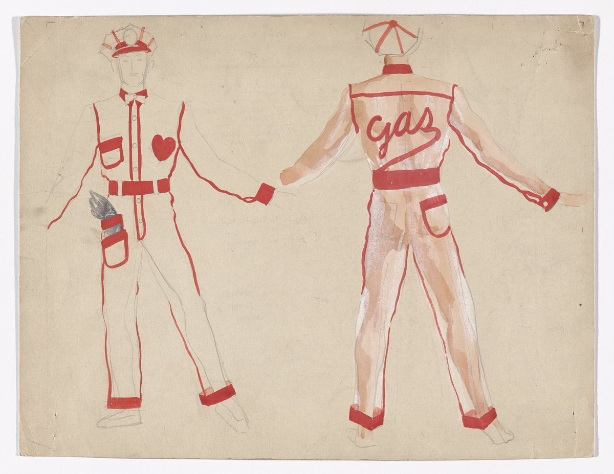 This shit went so hard when it was up at MoMA

The dancer Jacques d’Ambroise as Mac the Filling Station Attendant from the ballet “Filling Station” 

Photography by George Platt-Lynes, sketches by Paul Cadmus