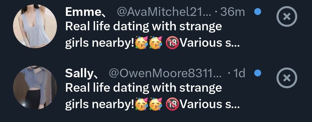 var0ness's tweet image. Bots know me so well. Introduce me to these strange girls right now