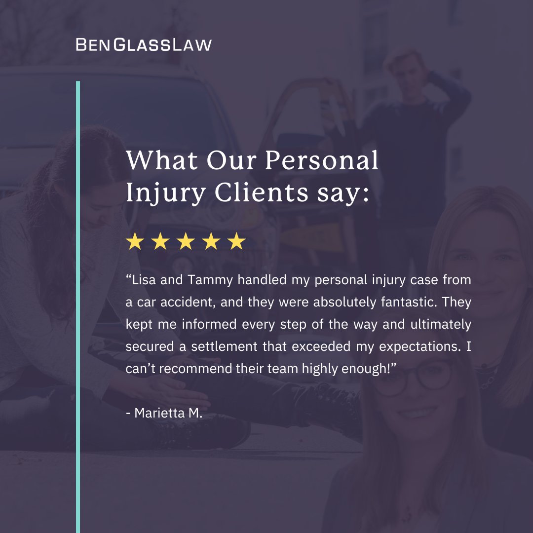 Thank you to our recent personal injury client, Marietta, for sharing your experience with Tammy and Lisa.